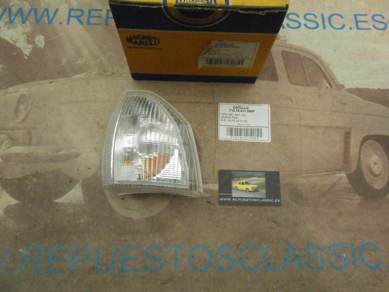 LLA692 - 712164310009 P1 PILOTO DELANTERO IZQUIERDO ALFA 33 BLANCO 83->90