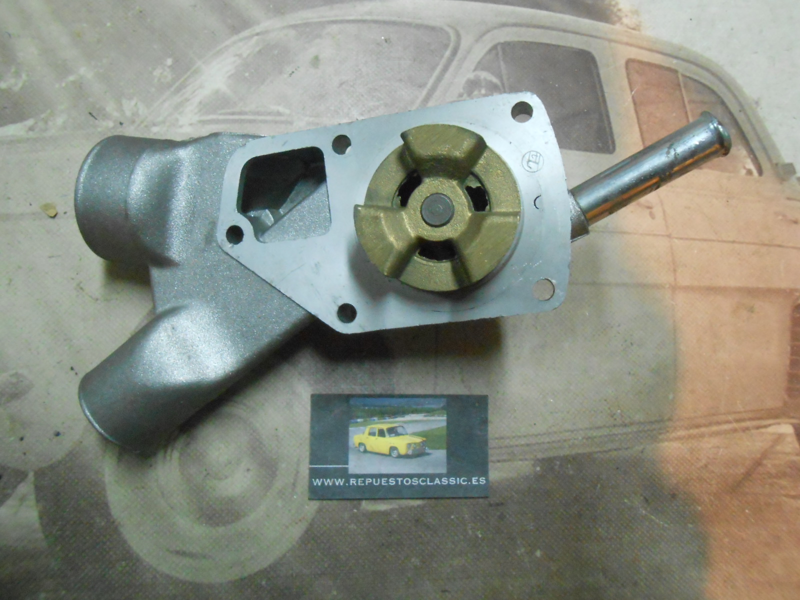 BA181 BOMBA AGUA PEUGEOT 404, 504 2.0D 67->74, (EJE 108mm)
