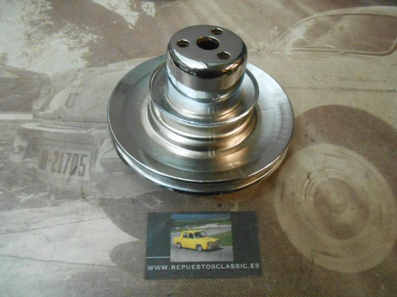 POLE36 POLEA BOMBA AGUA RENAULT 4, CROMADA, FAE 512