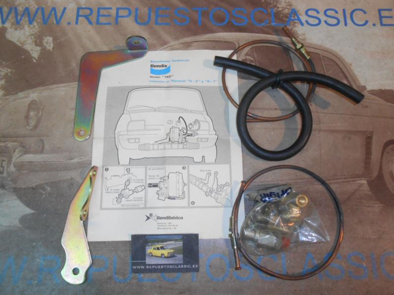 SER04 KIT ACCESORIOS MONTAJE SERVOFRENO RENAULT 5, 7, REF. BENDIX 100019
