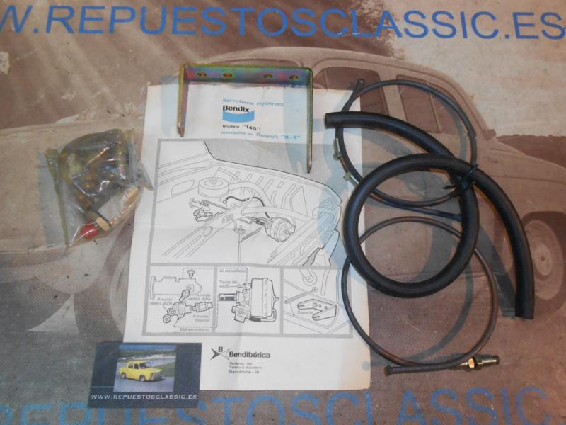 SER06 KIT ACCESORIOS MONTAJE SERVOFRENO RENAULT 6, REF. BENDIX 100023