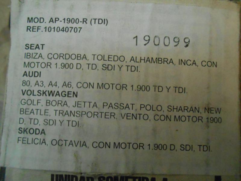 SER45 DEPRESOR FRENO / BOMBA VACIO SEAT, AUDI, VOLKSWAGEN, SKODA 1.9 TDI/SDI REF. 101040707 MOD. 1900R