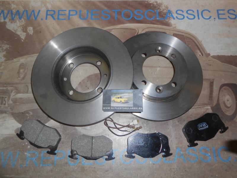 FZ613127K P2 KIT DISCOS FRENO DELANTERO Y PASTILLAS RENAULT 9, 11 1.1/1.4 81->83, 238mm
