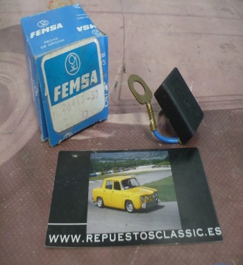 F01 26446-3 FEMSA CONDENSADOR ALTERNADOR SEAT 128, 133, JEEP VIASA, SANGLAS PARA ALTERNADOR ALT12-7, ALT12N-18, ALT12N-19, ALT12
