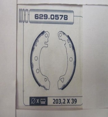 KT28-6087827 KIT FRENO TAMBOR TRASERO RENAULT 21 1.9D/2.1D 86->94 (203,2x39mm)