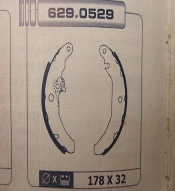 KT43-6087790 KIT FRENO TAMBOR TRASERO FORD FIESTA MKII 1.4/1.6D  84->89 (TAMBOR 178x32mm. BOMBIN 15,08mm)