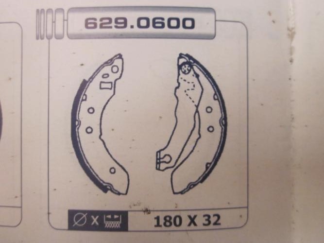 KT49-6087844 KIT FRENO TAMBOR TRASERO FORD ESCORT - ORION 1.1, 1.3, 1.6  80->86 (TAMBOR 180x32mm. BOMBIN 17,78mm)