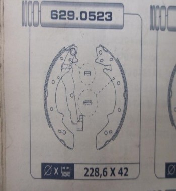 KT60-6087806 KIT FRENO TAMBOR TRASERO PEUGEOT 405, TALBOT HORIZON (TAMBOR 228,6x42mm. BOMBIN 20,64mm)