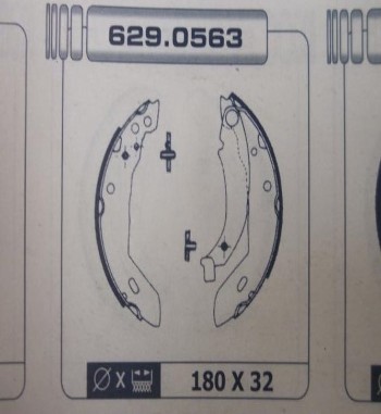 KT61-6087861 KIT FRENO TAMBOR TRASERO PEUGEOT 205 CON SERVOFRENO EXC. INYECCION (TAMBOR 180x32mm. BOMBIN 19mm)
