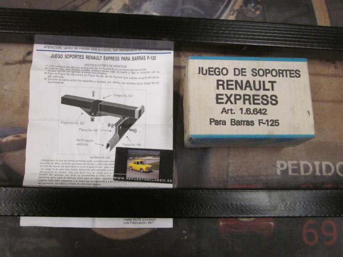 BAC02 16642/923000 BACA BARRAS DE TECHO PORTAEQUIPAJE CRUZ, RENAULT EXPRESS (BARRAS F-125 3,5x3,5x125cm)