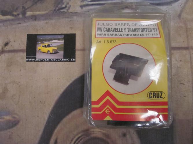 BAC05 16673 SOPORTES BASES DE APOYO BACA BARRAS DE TECHO CRUZ, VOLKSWAGEN CARAVELLE, TRANSPORTER 91 (PARA BARRAS FT-140)