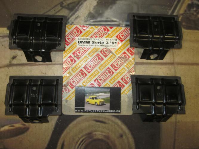 BAC25 17749 SOPORTES BASES DE APOYO PARA BACA-BARRAS DE TECHO CRUZ, BMW SERIE 3 91 (PARA BARRAS T-110)