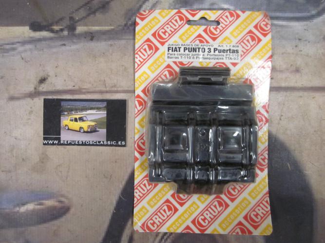 BAC41 17808 SOPORTES BASES DE APOYO PARA BACA-BARRAS DE TECHO CRUZ, FIAT PUNTO 3p. (PARA BARRAS T-110)