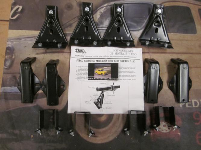 BAC42 16647 SOPORTES BASES DE APOYO PARA BACA-BARRAS DE TECHO CRUZ, MERCEDES VITO (PARA BARRAS F-140)