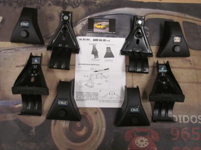 BAC50 931054 KIT OPTIMA SOPORTES FIJACION BACA-BARRAS DE TECHO CRUZ, AUDI A4 01-> (PARA BARRAS OT-115, ALUT-118)