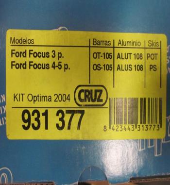 BAC53 931377 KIT OPTIMA SOPORTES FIJACION BACA-BARRAS DE TECHO CRUZ, FORD FOCUS 98>05