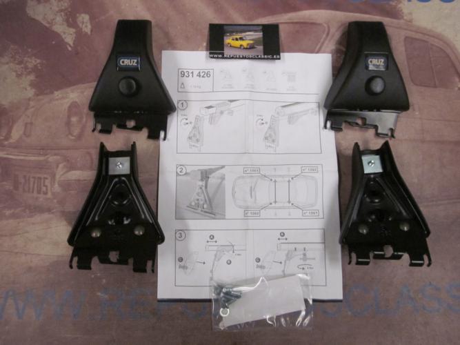 BAC62 931426 KIT OPTIMA SOPORTES FIJACION BACA-BARRAS DE TECHO CRUZ, BMW SERIE 3 COUPE 06> (PARA BARRAS OS-115, ALUS-118)