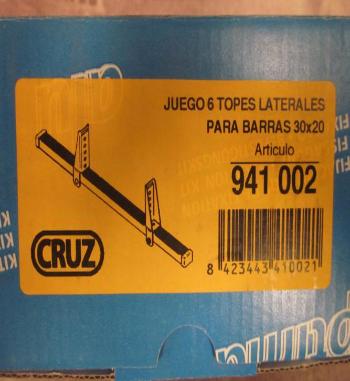 BAC70 941002 JUEGO 6 TOPES LATERALES BACA-BARRAS DE TECHO CRUZ 30x20