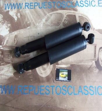 TV1007 JUEGO AMORTIGUADORES DELANTEROS DOBLE EFECTO CITROEN 2CV, DYANE 32.5 cm CERRADO Y 51 cm ABIERTO, OJAL DE 12 mm