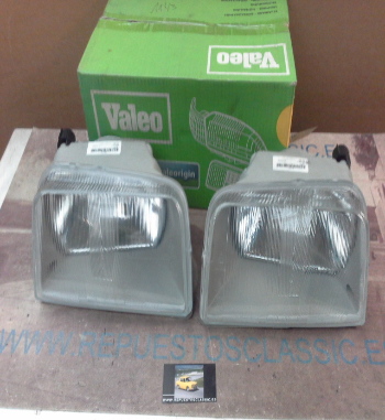 IRE450P9-P10+PV4N2 JUEGO FAROS RENAULT EXPRESS 91 --> H4, REGULACION MANUAL VALEO 084646 - 084645 (SIN TAPA POSTERIOR)