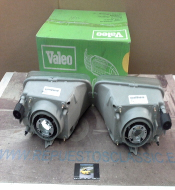 IRE450P9-P10+PV4N2 JUEGO FAROS RENAULT EXPRESS 91 --> H4, REGULACION MANUAL VALEO 084646 - 084645 (SIN TAPA POSTERIOR)