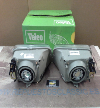 IRE428+PV4N2 JUEGO FAROS RENAULT EXPRESS 91 --> H4 REGULADOR HIDRAULICO, VALEO 084633 - 084634