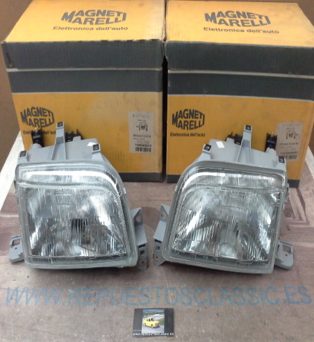MAG.01 JUEGO FAROS H4 RENAULT CLIO 90>, MAGNETI MARELLI 712054058410/712054058411 REGULACION MANUAL