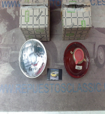 ISE55* JUEGO OPTICAS FAROS LUZ DE CRUCE KINBY FOCO EUROPEO SEAT 1500 BIFARO , 124 SPORT , DODGE DART 3700