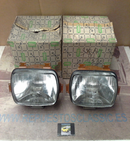 ISE12* JUEGO OPTICAS FAROS CIBIE H4 SEAT 131 1ª SERIE