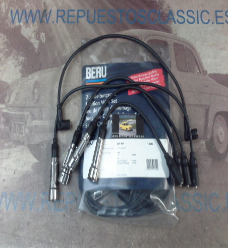 CB90 JUEGO CABLES DE BUJIAS BERU ZEF561 SEAT IBIZA/TOLEDO, AUDI 80/100, VOLKSWAGEN GOLF GTI, WARTBURG, REF. 0300890561