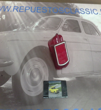 IC190P4 TULIPA PILOTO TRASERO SIN LUZ MATRICULA CITROEN 2cv 1° SERIE, YORKA