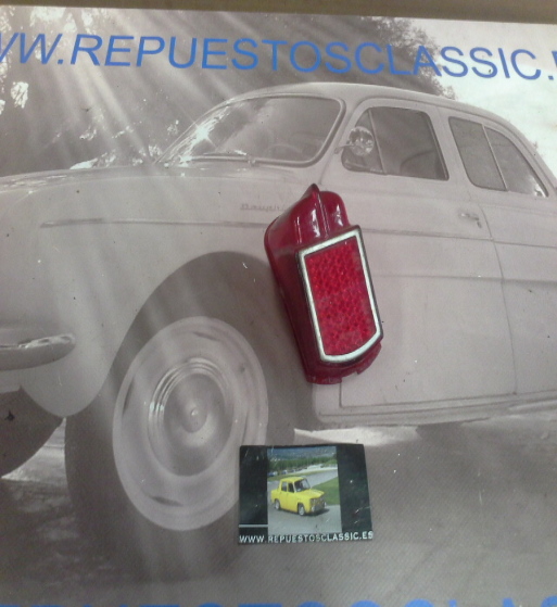 IC190P4 TULIPA PILOTO TRASERO SIN LUZ MATRICULA CITROEN 2cv 1° SERIE, YORKA