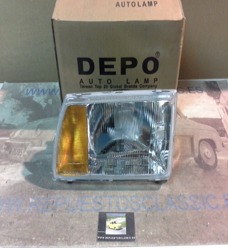 IC200P4 FARO DERECHO H4 CITROEN VISA, C15 ->89, INTERMITENTE AMBAR