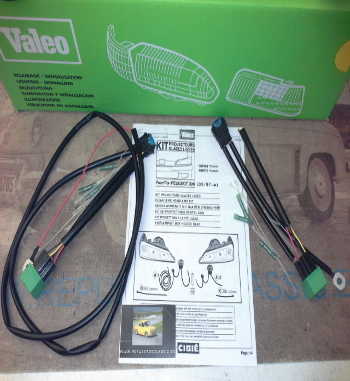 IP118P4 KIT FAROS CRISTAL LISO H7+H7 PEUGEOT 306 97->99, CIBIE - VALEO 087696 (087486/087487)
