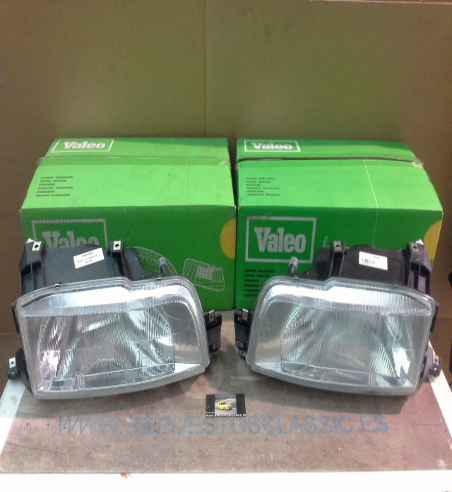 IRE488 JUEGO FAROS H4 RENAULT 21 89->95 CORRECTOR HIDRAULICO, VALEO 082779/082780