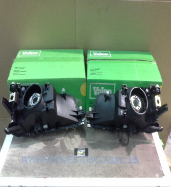 IRE488 JUEGO FAROS H4 RENAULT 21 89->95 CORRECTOR HIDRAULICO, VALEO 082779/082780