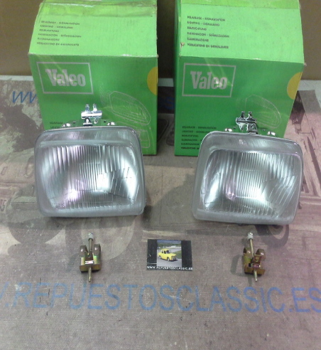 IFO70 P2 JUEGO FAROS KINBY FORD FIESTA MKI 76->83, VALEO 029340/029341 FOCO EUROPEO