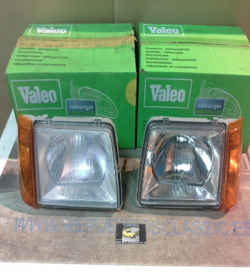 ISE757 P11 JUEGO FAROS  CIBIE SEAT TERRA, MARBELLA 86->93 FOCO EUROPEO INTERMITENTE AMBAR REF. VALEO 061230/061231