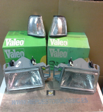 IFi66 JUEGO FAROS H4 CON PILOTO INTERMITENTE BLANCO FIAT TEMPRA 90->96, VALEO 084510/084511