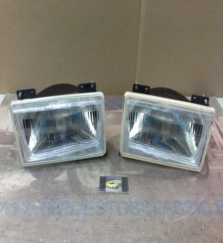 Pi619P1 JUEGO FAROS SIEM FIAT DUCATO, TALENTO CITROEN C25, PEUGEOT J5 90-->94 FOCO EUROPEO