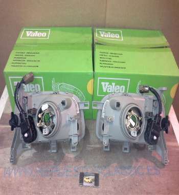 INI06 JUEGO FAROS H4 NISSAN MICRA 96->, VALEO 086774/086775 REGULADOR ELECTRICO (CON SERVOMOTOR)