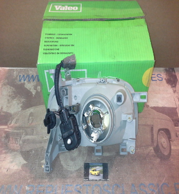INI07 FARO IZQUIERDO H4 NISSAN MICRA 96->, VALEO 086774 REGULADOR ELECTRICO (CON SERVOMOTOR)