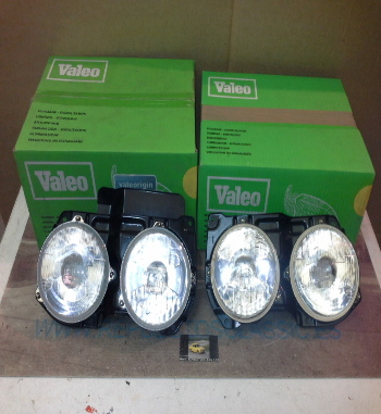 INI08 JUEGO FAROS REDONDOS CIBIE H4+H1 CON SOPORTE NISSAN VANETTE C220 85-->94 VALEO 061270/061271