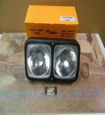Pi639P2 CONJUNTO OPTICAS H4 CERQUILLO NEGRO FARO IZQUIERDO PEGASO TECNO, AUTOBUS URBANO, RINDER 443.00