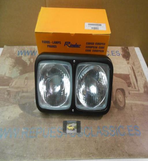 Pi639P2 CONJUNTO OPTICAS H4 CERQUILLO NEGRO FARO IZQUIERDO PEGASO TECNO, AUTOBUS URBANO, RINDER 443.00