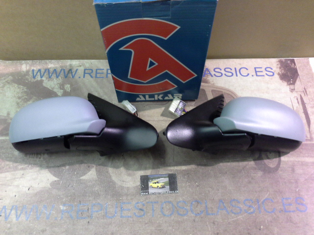 RET222 JUEGO RETROVISORES EXTERIORES IMPRIMADOS PEUGEOT 406 96->04 ELECTRICOS, ALKAR 6125300-6136300