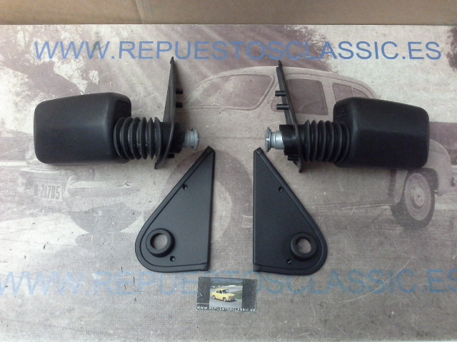 RET288P3 JUEGO RETROVISORES EXTERIORES SEAT FURA II 83->, REG. MANUAL SIN MANDO, REF. 6101038-6102038