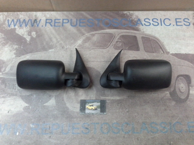 RET298P3 JUEGO RETROVISORES EXTERIORES FIAT UNO 83-> REG. MANUAL SIN MANDO (DISTANCIA DE TORNILLO A TORNILLO 70mm)