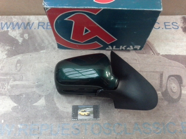 RET302P4 RETROVISOR EXTERIOR DERECHO VOLKSWAGEN POLO MKIII 95->02 REG. INTERIOR MANUAL, PINTADO VERDE, REF. 6165108
