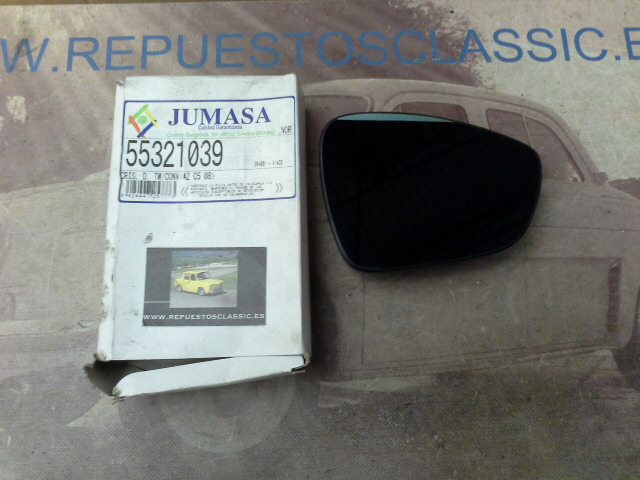 RET436P1 CRISTAL ESPEJO RETROVISOR EXTERIOR DERECHO CITROEN C5 08-> TERMICO, AZUL, REF. 55321039